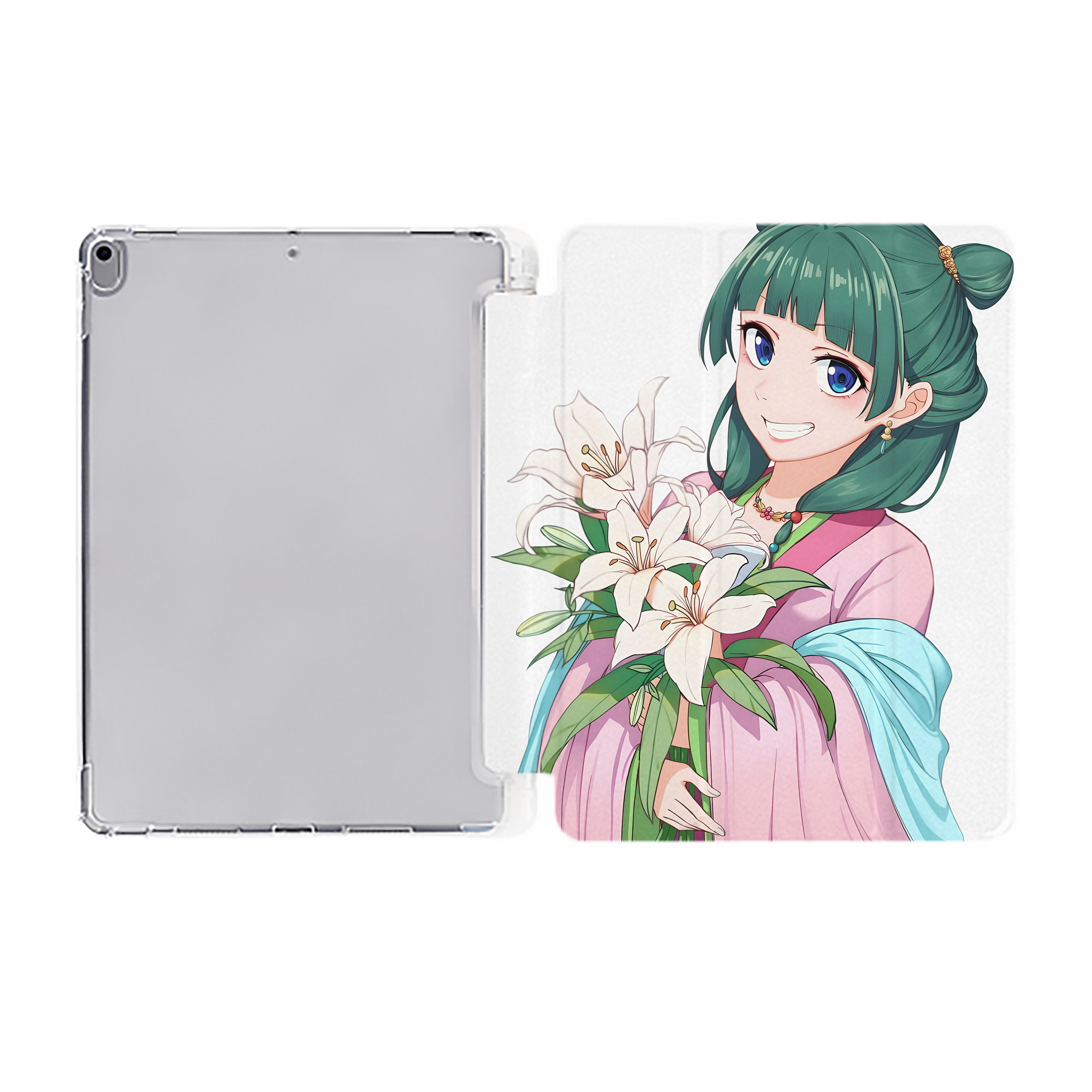 （画像用） 薬屋のひとりごと The Apothecary Diaries IPad ケース ペン収納付き 三つ折りスタンド PUレザー×シリコン 対応機種9.5/10.5/10.9インチ